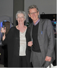 Professor Jane Anderson (BHIVA Chair) and Dr Ed Wilkins (Conference Local host)
