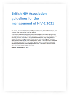 BHIVA guidelines for the management of HIV-2 2021