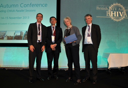 Dr David Asboe with Professor Clifford Leen, Professor Jane Anderson and Dr Adrian Palfreeman